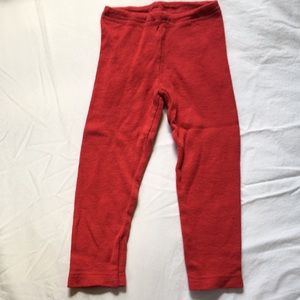 Red wool under pants